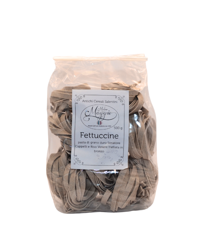 ''Senatore Cappelli'' Wheat and Black Rice Fettuccine