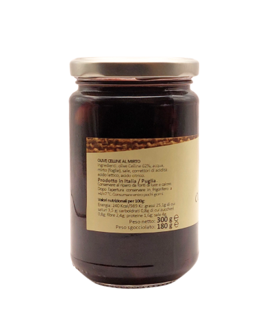 OLIVE CELLINE AROMATIZZATE AL MIRTO
