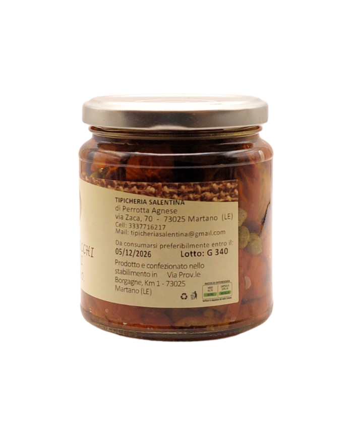 POMODORI SECCHI E CAPPERI IN OLIO E.V.O.