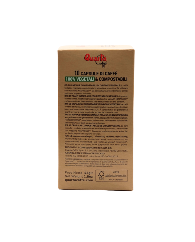 quarta caffe capsule compostabili