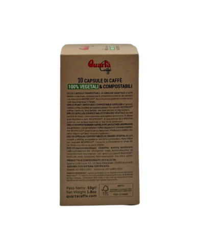quarta caffe capsule compostabili