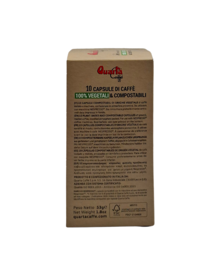 quarta caffe capsule compostabili
