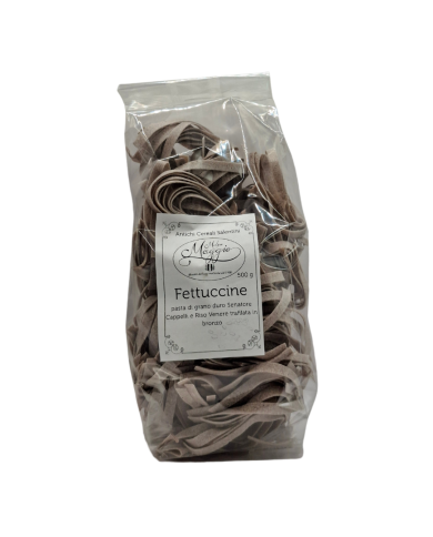 ''Senatore Cappelli'' Wheat and Black Rice Fettuccine
